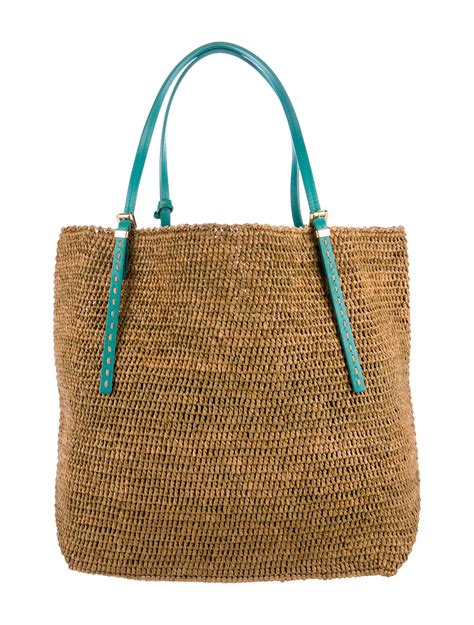 michael kors raffia tot